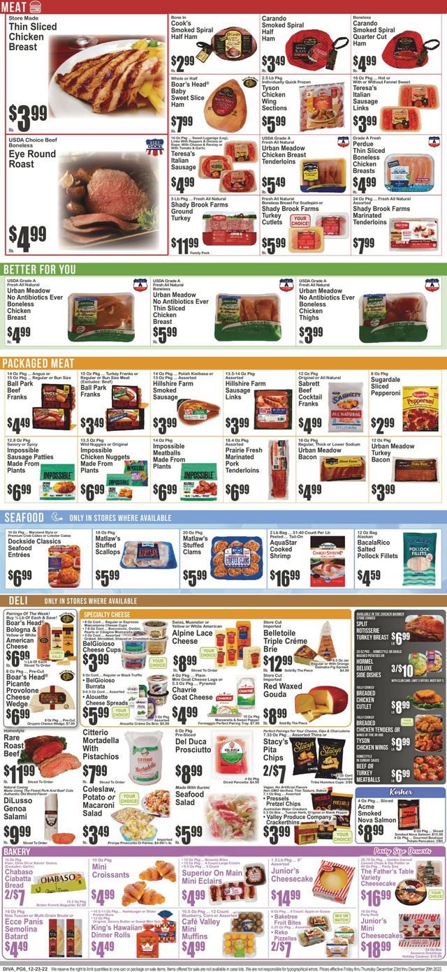 Key Food Ad from 12/23/2022