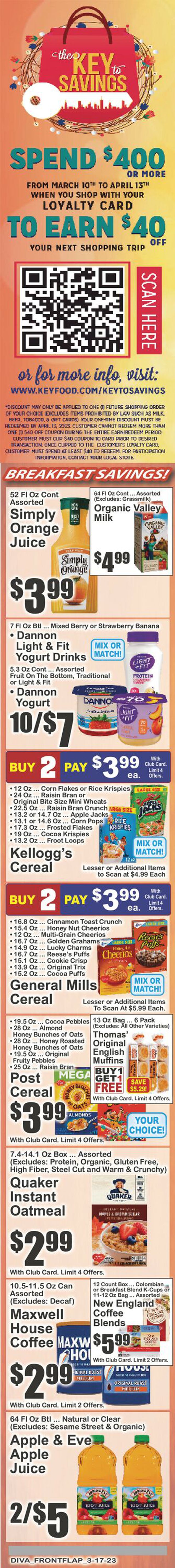 Key Food Ad from 03/17/2023