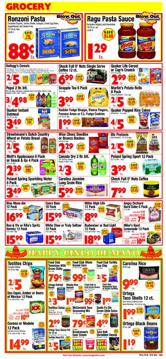 King Kullen Ad from 05/03/2019