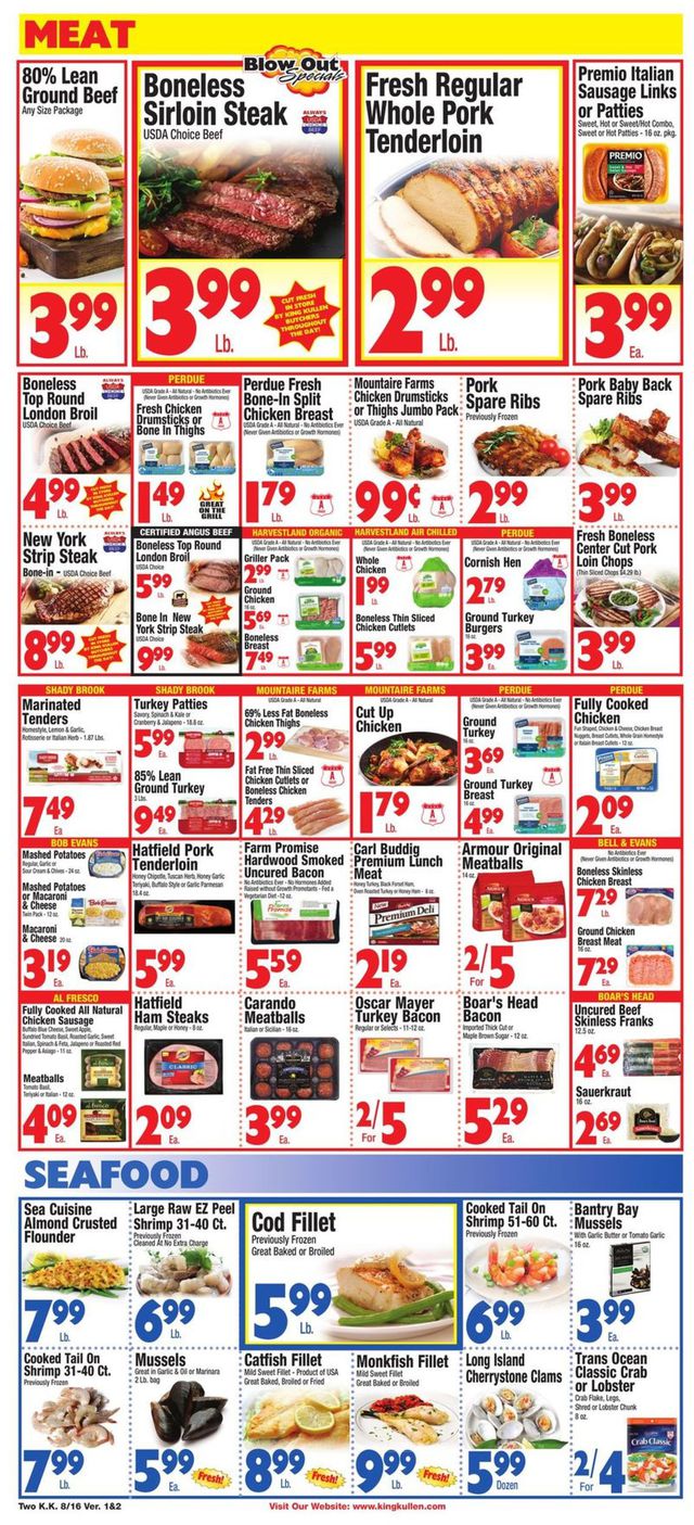 King Kullen Ad from 08/16/2019