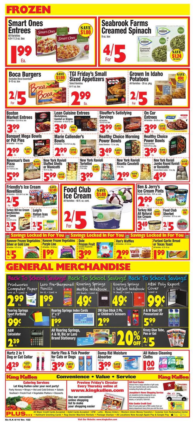 King Kullen Ad from 08/16/2019
