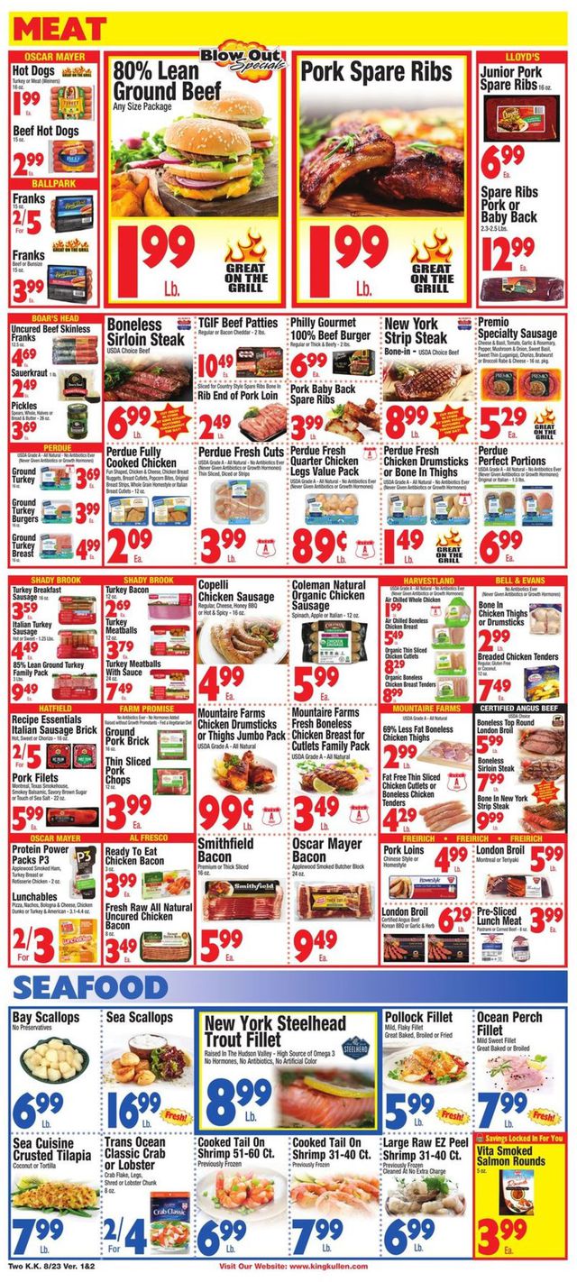 King Kullen Ad from 08/23/2019