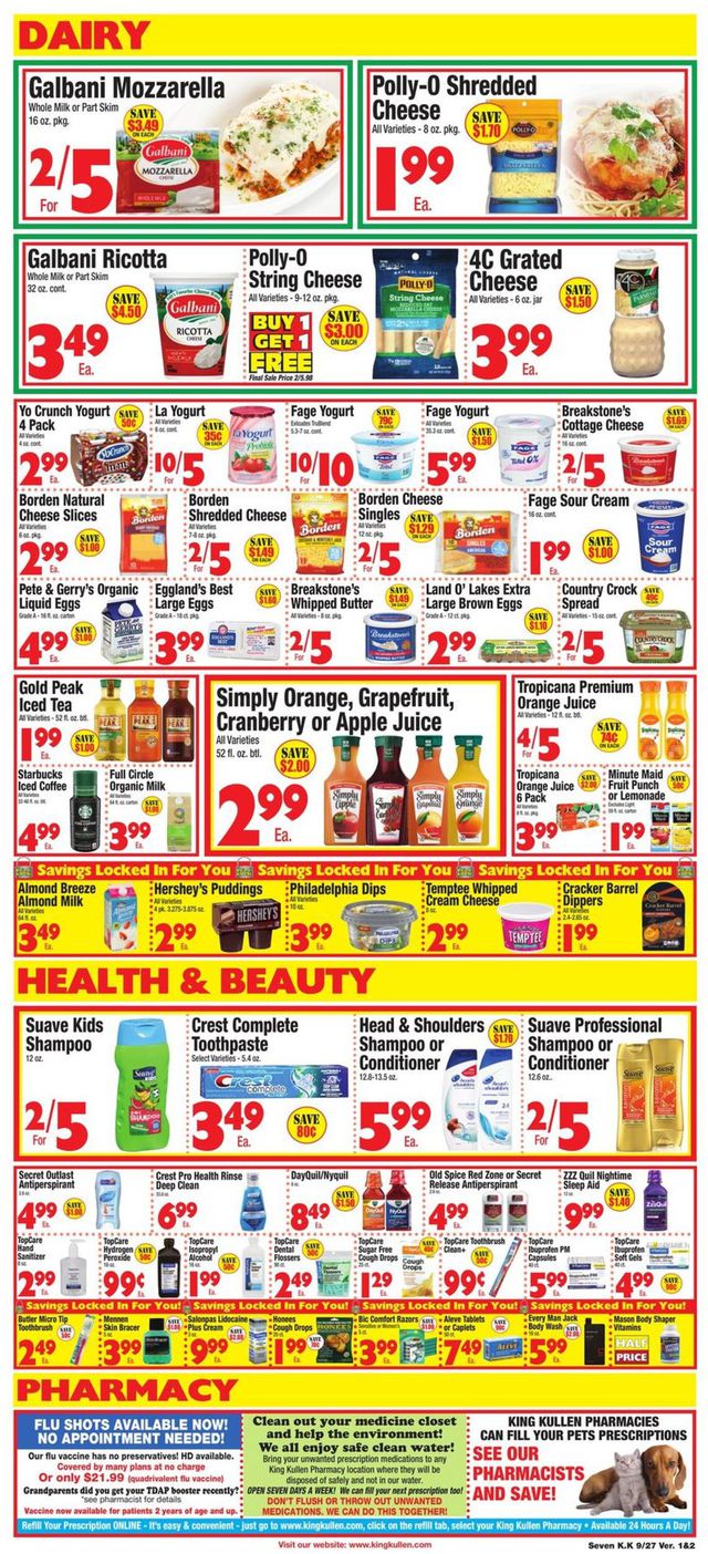 King Kullen Ad from 09/27/2019