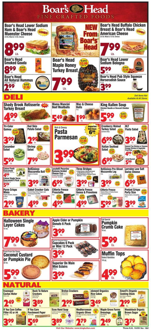 King Kullen Ad from 10/25/2019