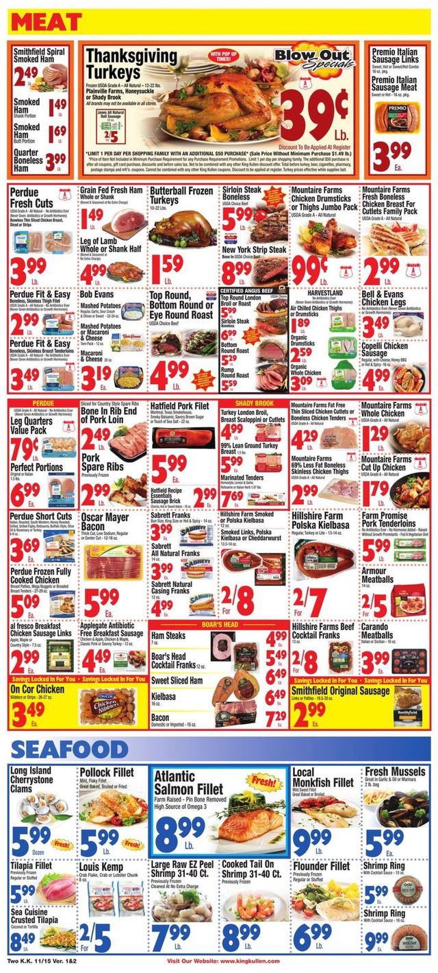 King Kullen Ad from 11/15/2019
