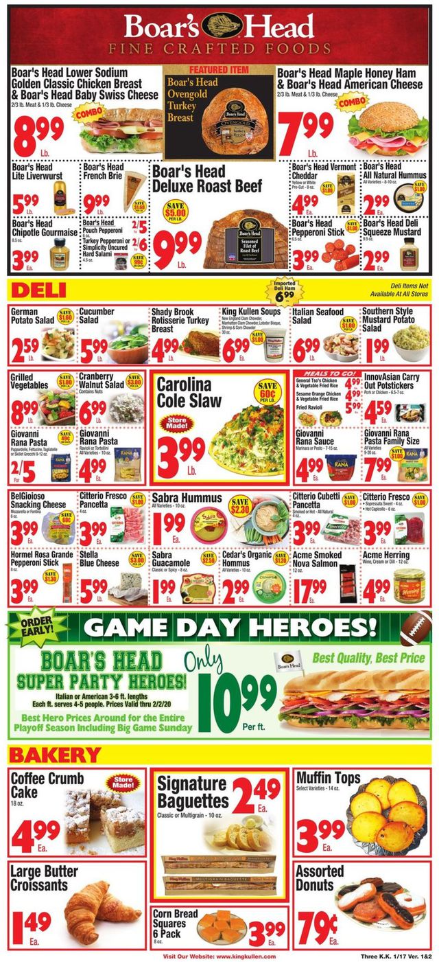 King Kullen Ad from 01/17/2020