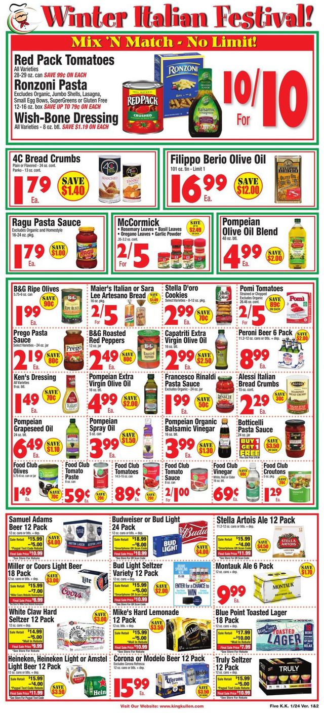 King Kullen Ad from 01/24/2020