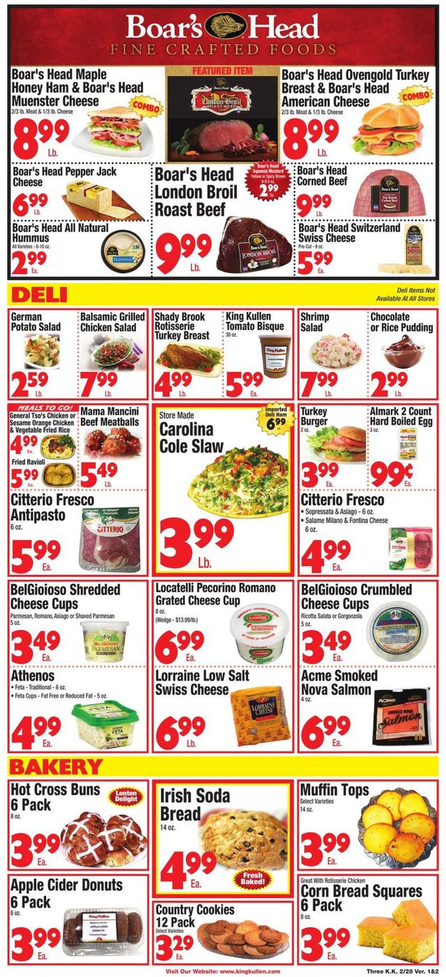King Kullen Ad from 02/28/2020