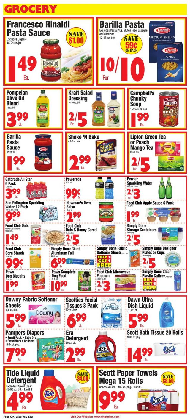 King Kullen Ad from 02/28/2020