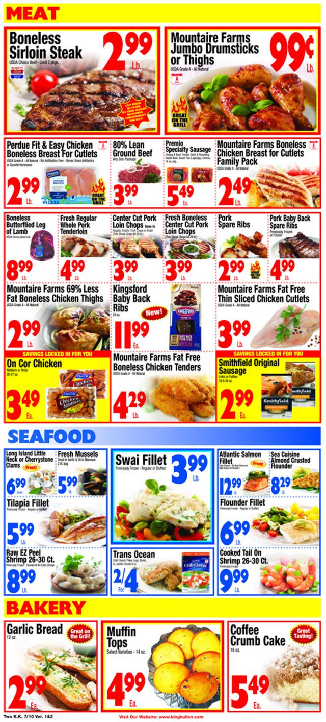 King Kullen Ad from 07/10/2020