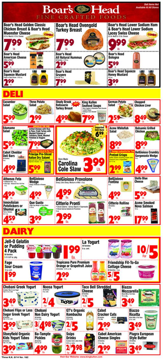 King Kullen Ad from 08/14/2020