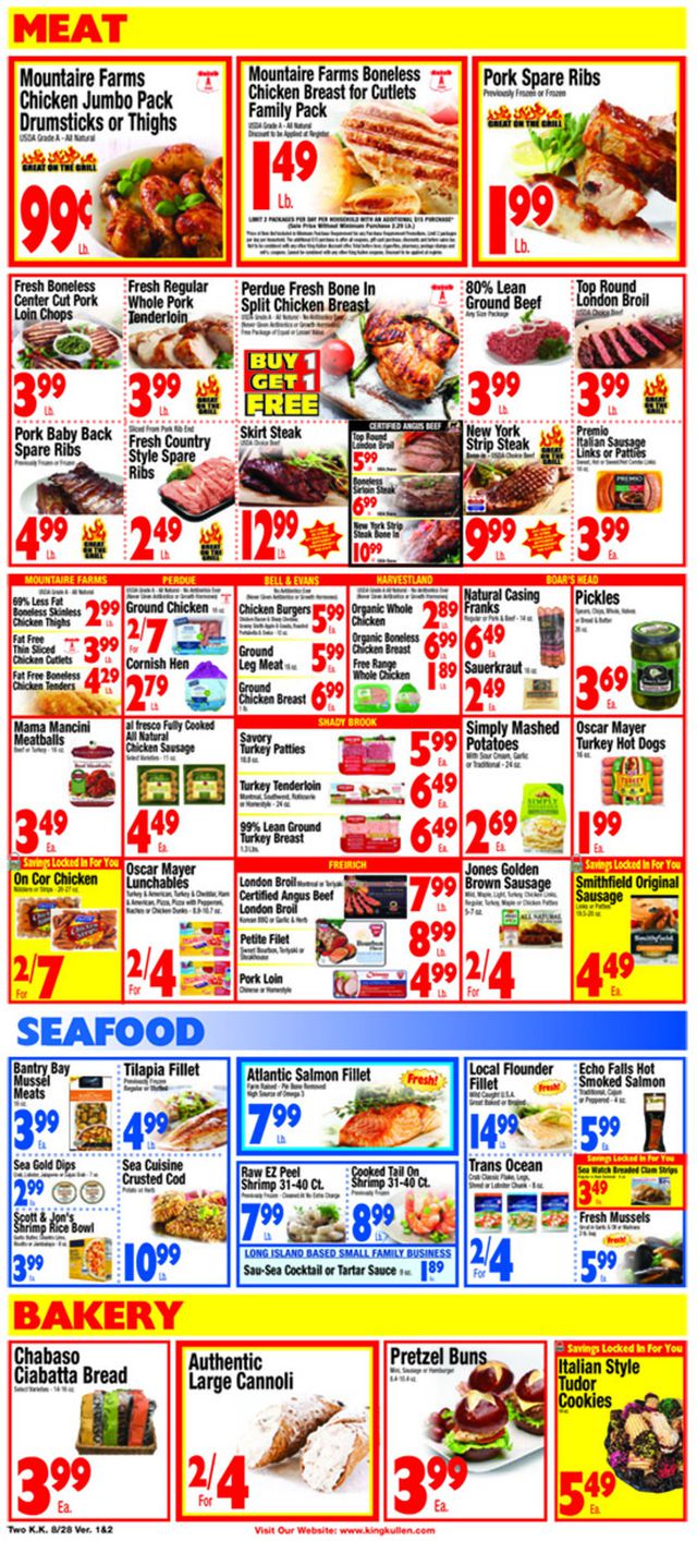King Kullen Ad from 08/28/2020