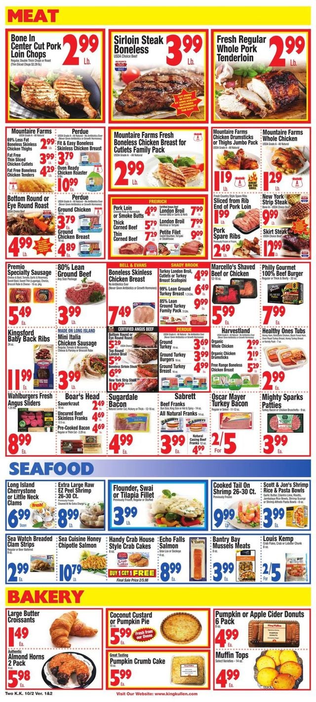 King Kullen Ad from 10/02/2020