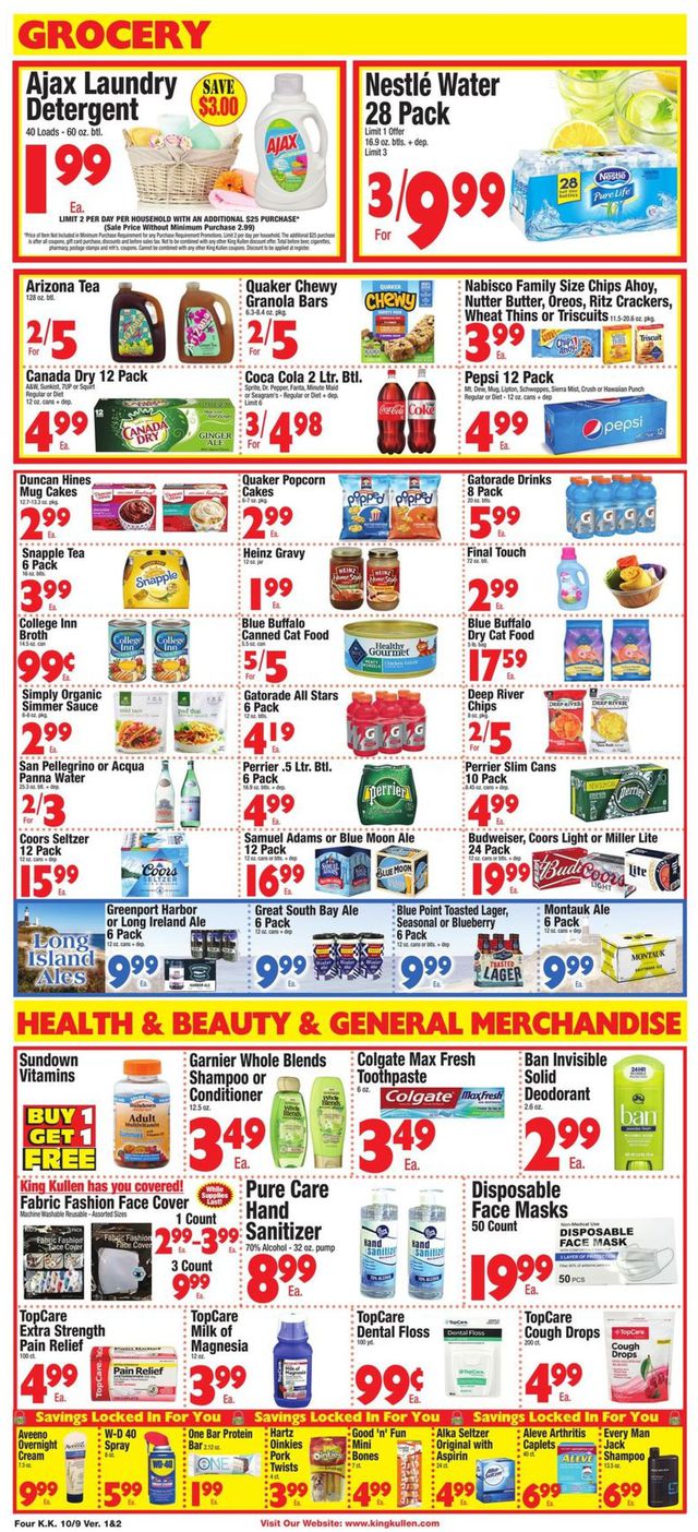 King Kullen Ad from 10/09/2020