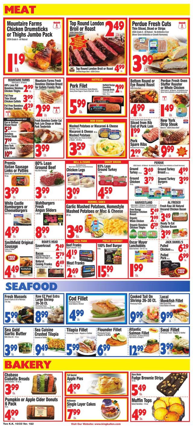 King Kullen Ad from 10/23/2020