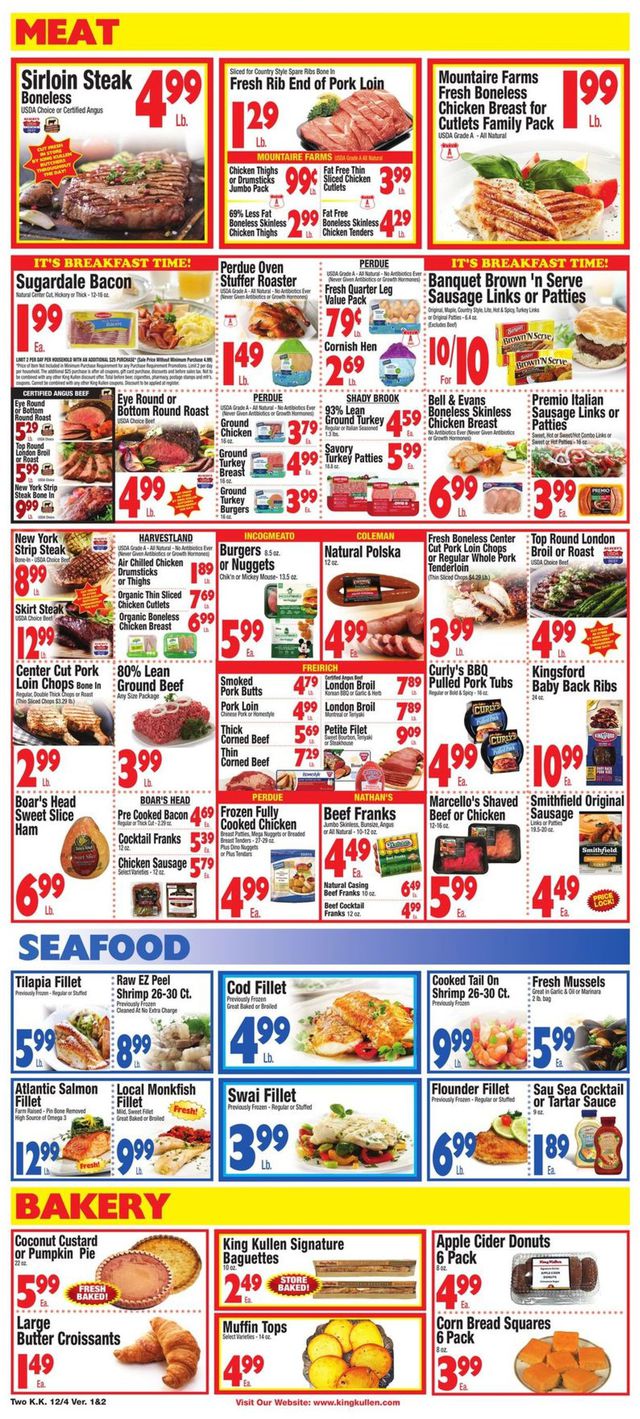 King Kullen Ad from 12/04/2020