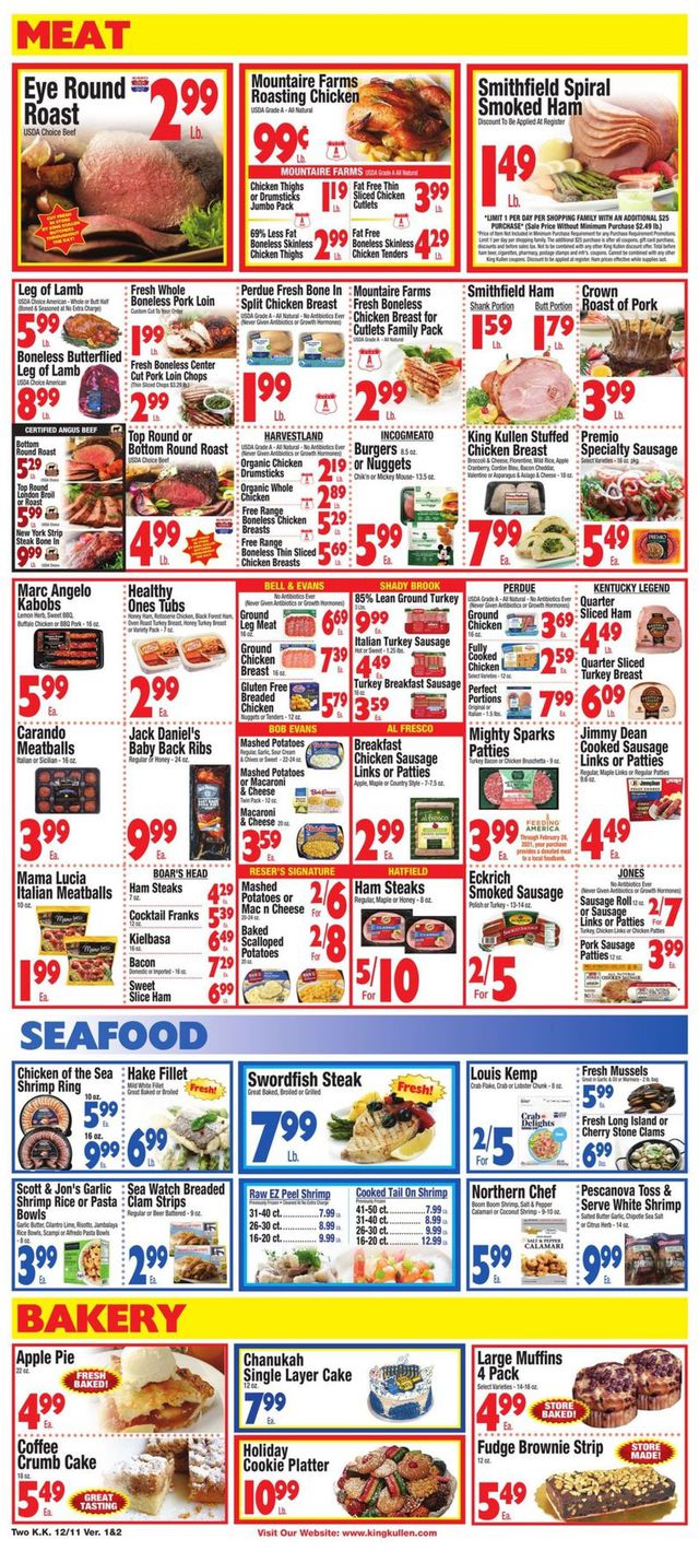 King Kullen Ad from 12/11/2020