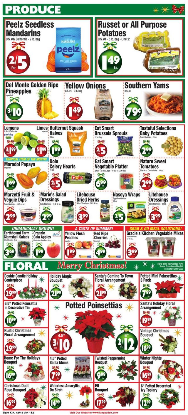 King Kullen Ad from 12/18/2020
