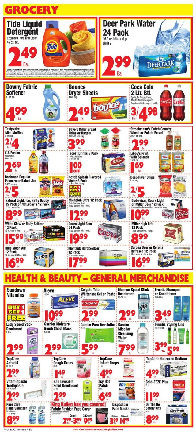 King Kullen Ad from 01/01/2021