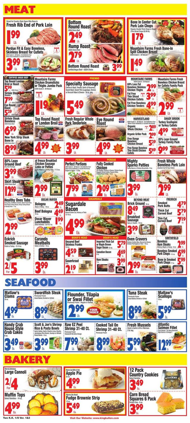 King Kullen Ad from 01/08/2021