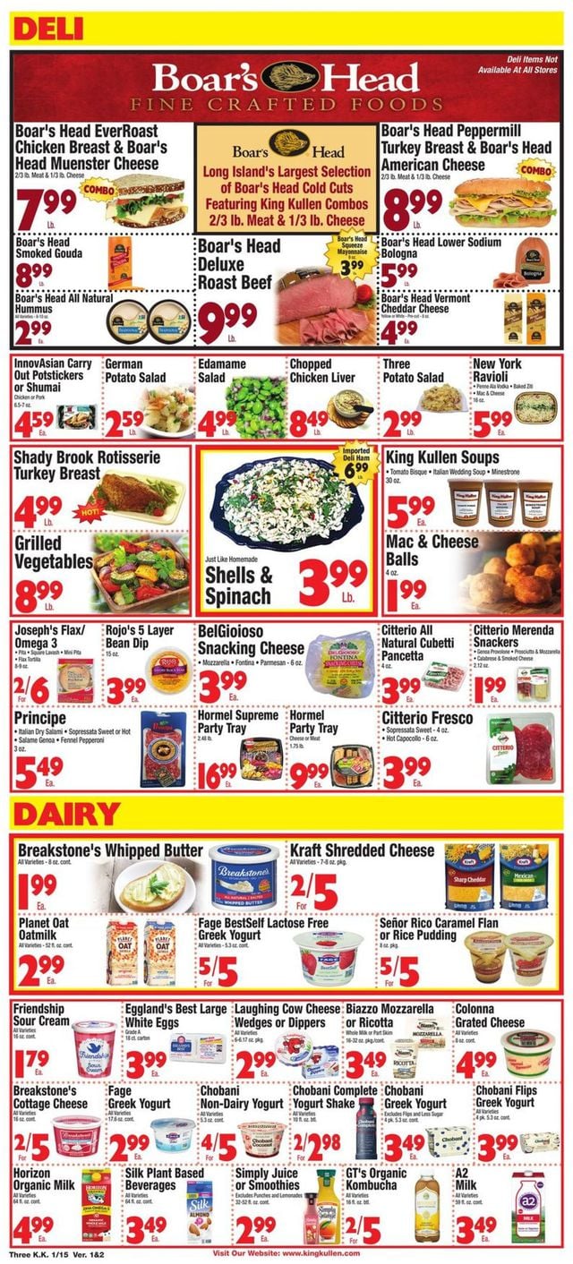 King Kullen Ad from 01/15/2021
