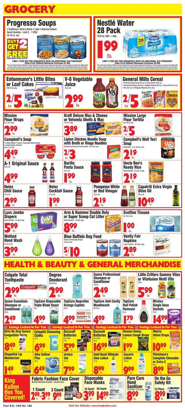 King Kullen Ad from 01/22/2021