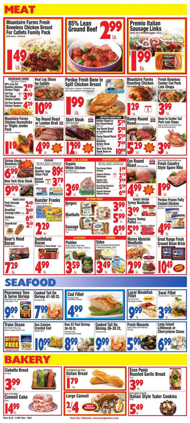 King Kullen Ad from 01/29/2021