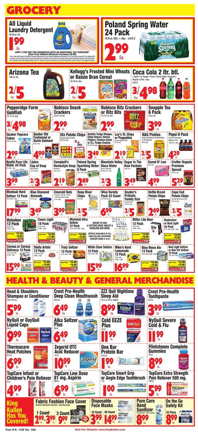 King Kullen Ad from 01/29/2021