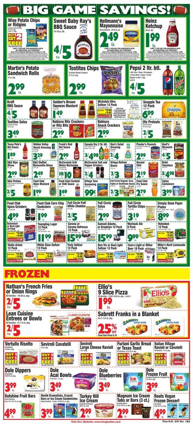 King Kullen Ad from 02/05/2021