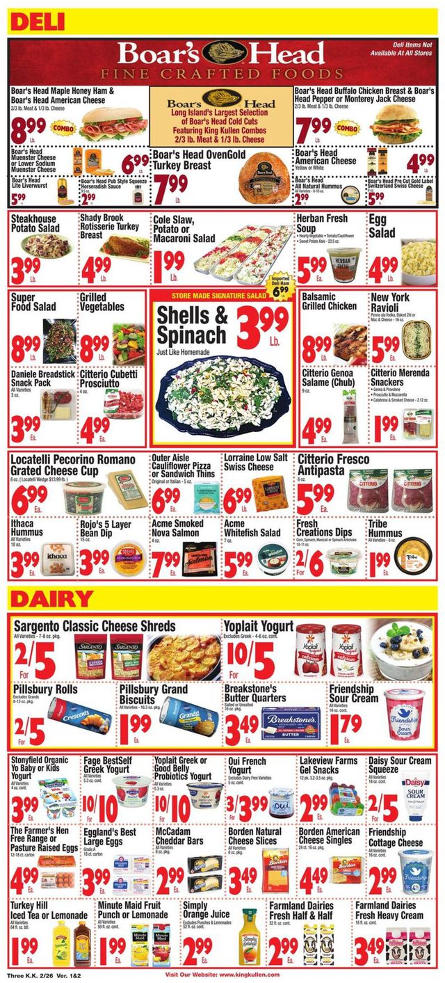 King Kullen Ad from 02/26/2021