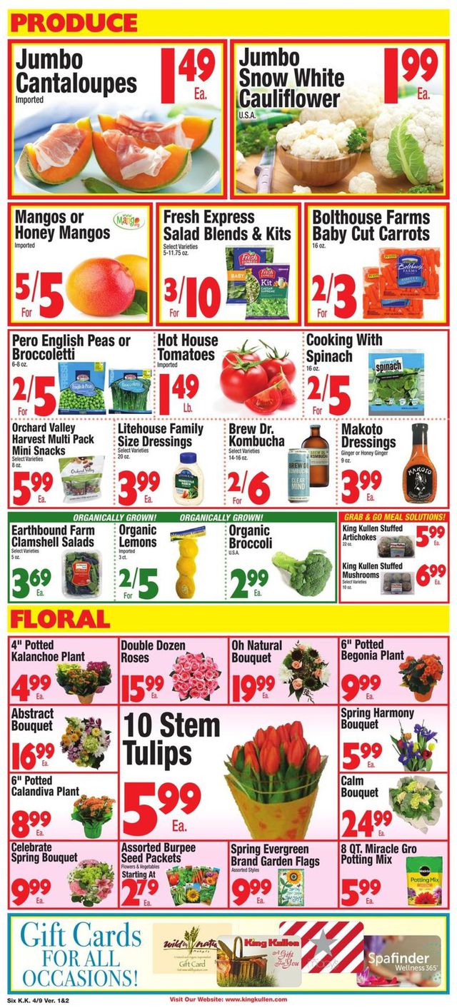 King Kullen Ad from 04/09/2021