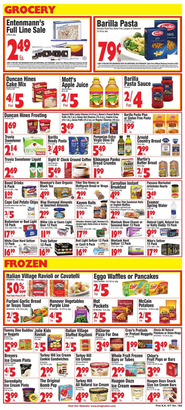 King Kullen Ad from 05/07/2021