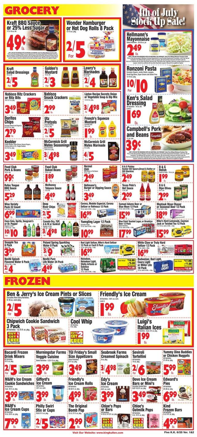 King Kullen Ad from 06/25/2021