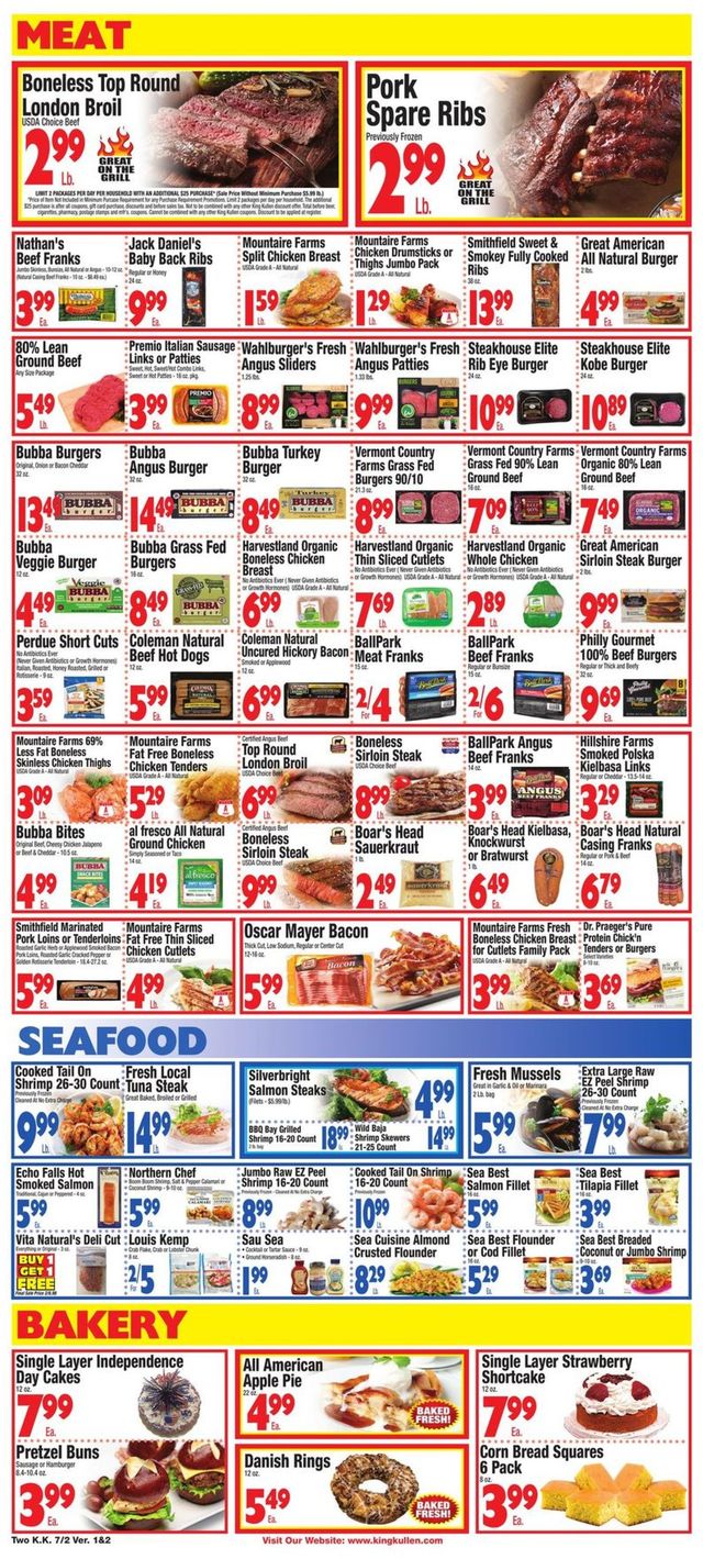 King Kullen Ad from 07/02/2021