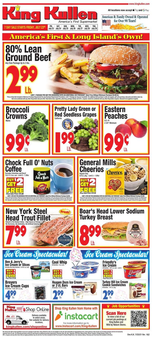 King Kullen Ad from 07/23/2021