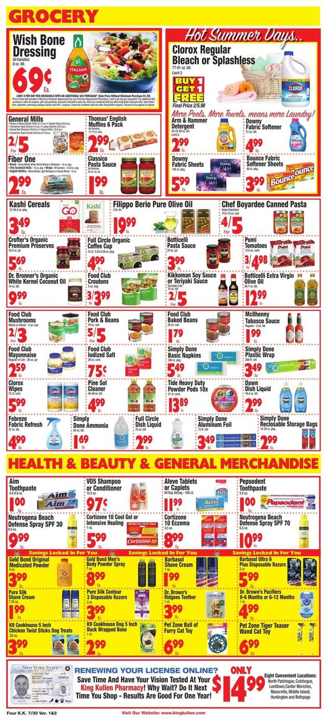 King Kullen Ad from 07/30/2021