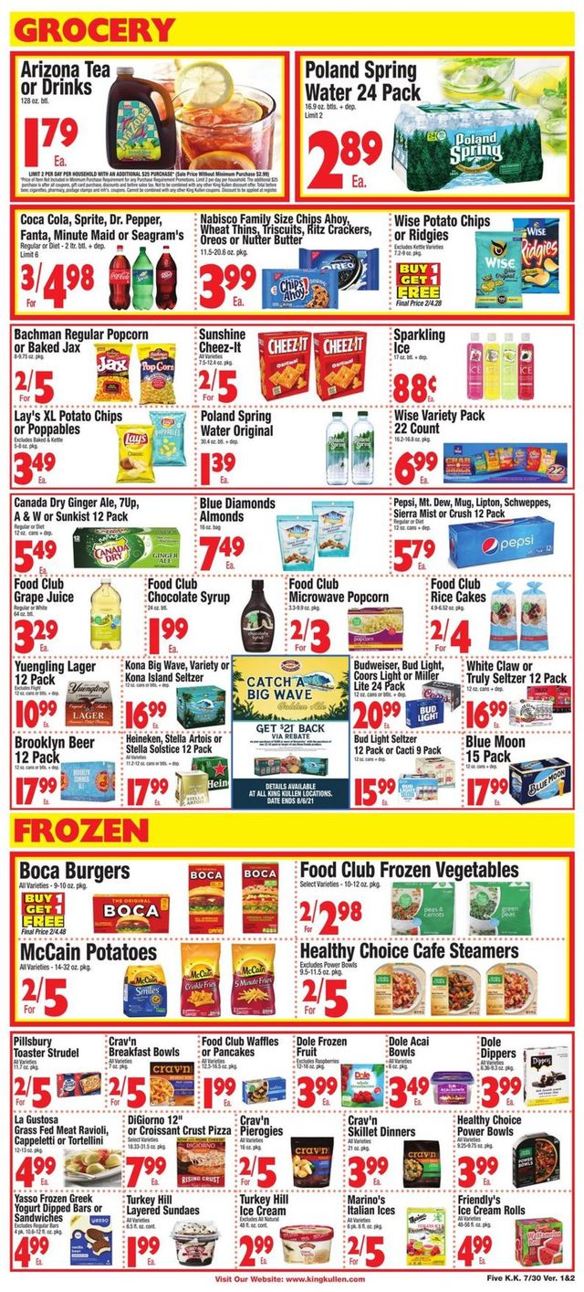 King Kullen Ad from 07/30/2021