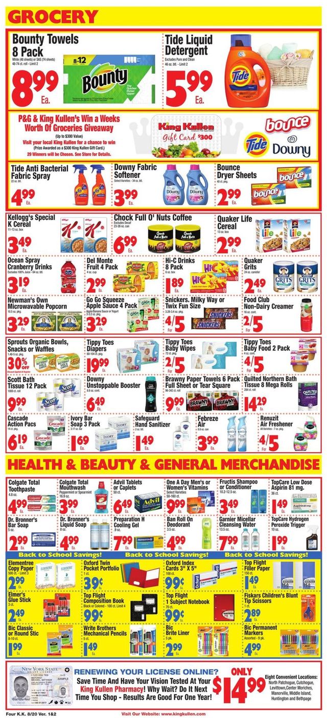 King Kullen Ad from 08/20/2021