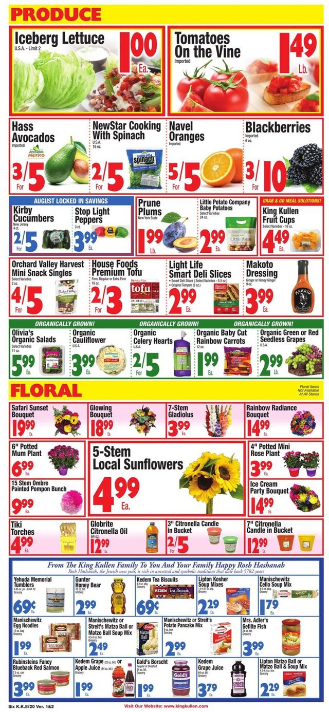 King Kullen Ad from 08/20/2021