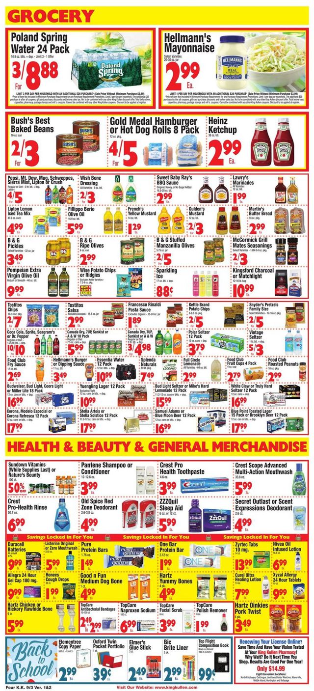 King Kullen Ad from 09/03/2021