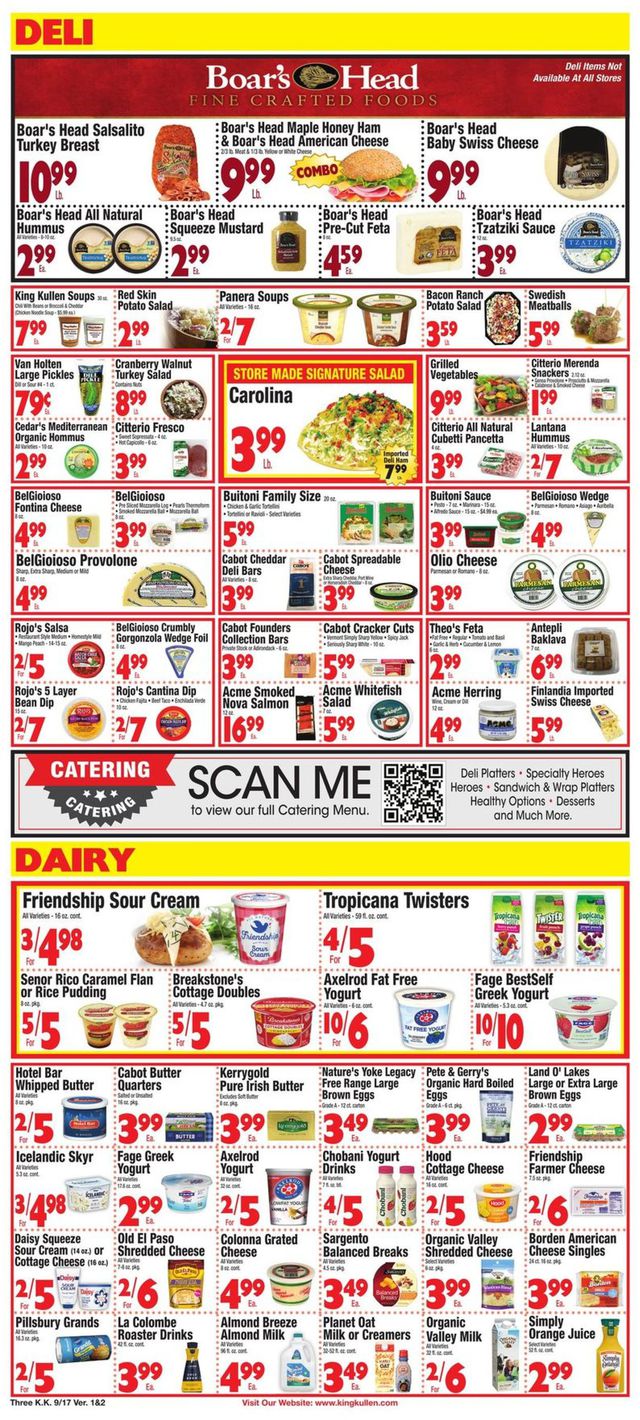 King Kullen Ad from 09/17/2021