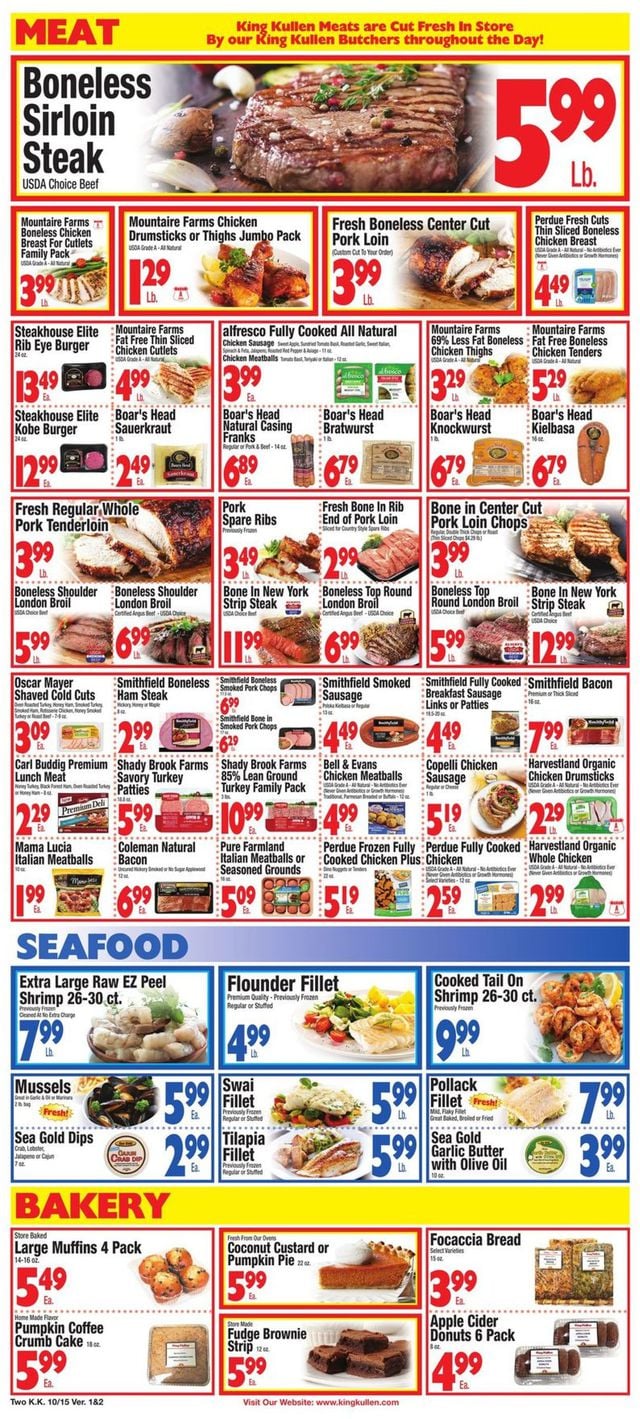 King Kullen Ad from 10/15/2021