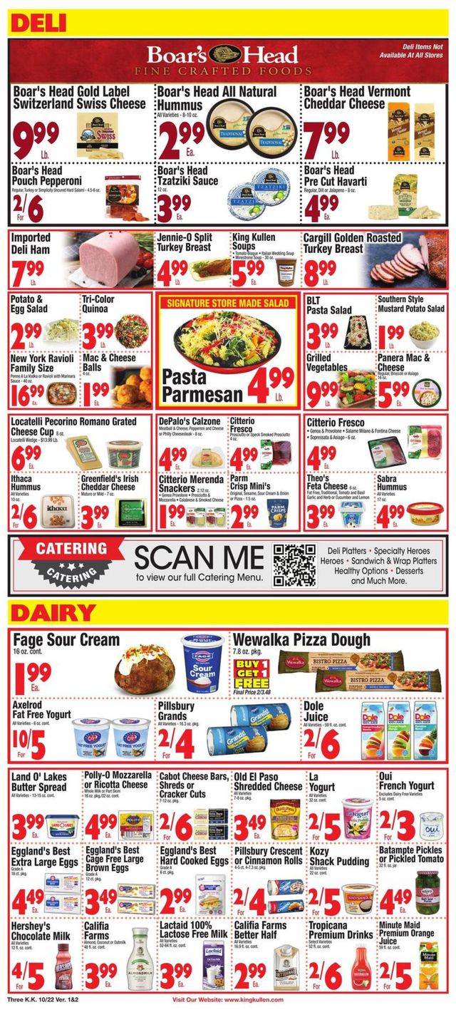 King Kullen Ad from 10/22/2021
