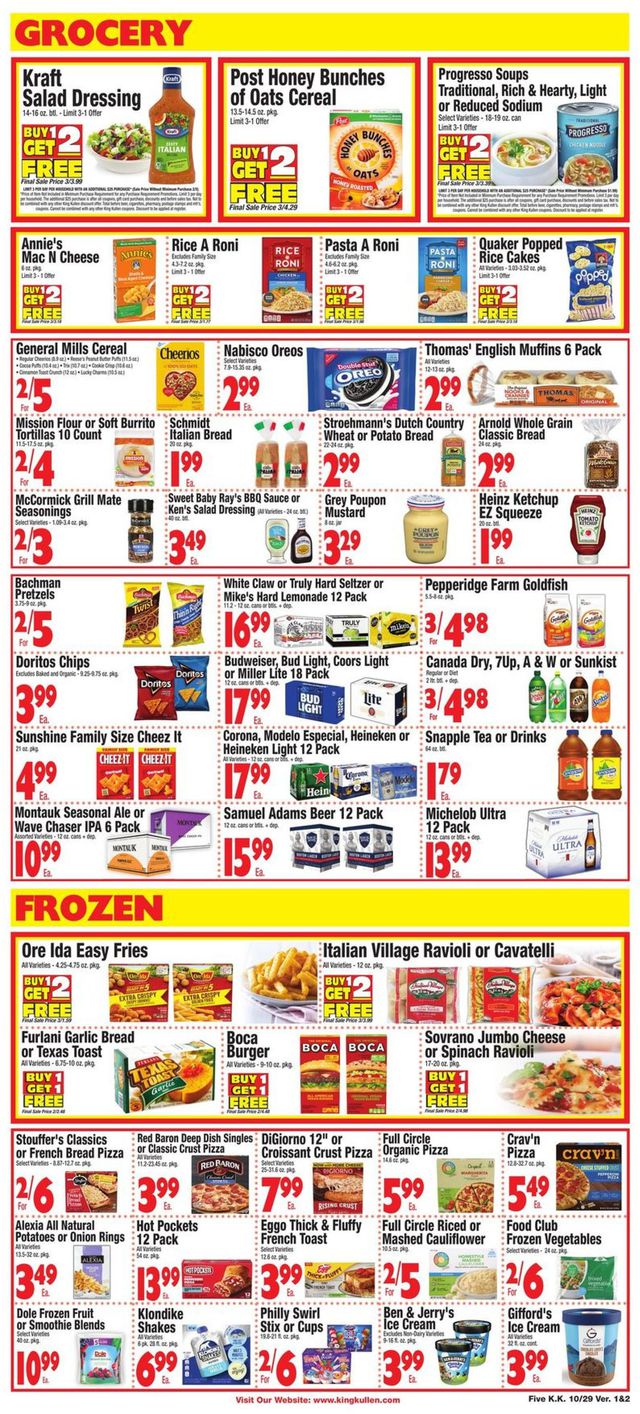 King Kullen Ad from 10/29/2021