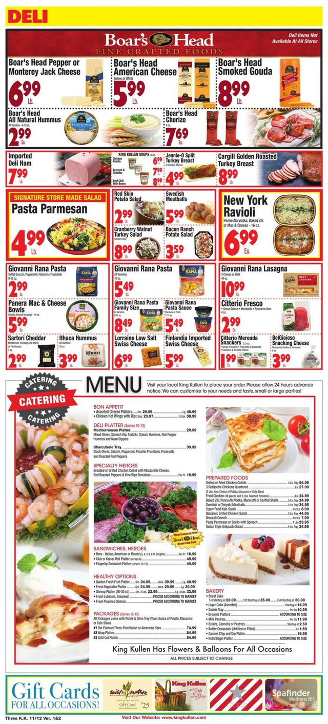 King Kullen Ad from 11/12/2021