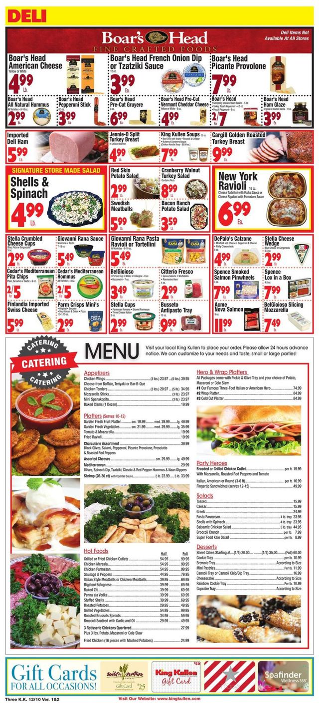 King Kullen Ad from 12/10/2021