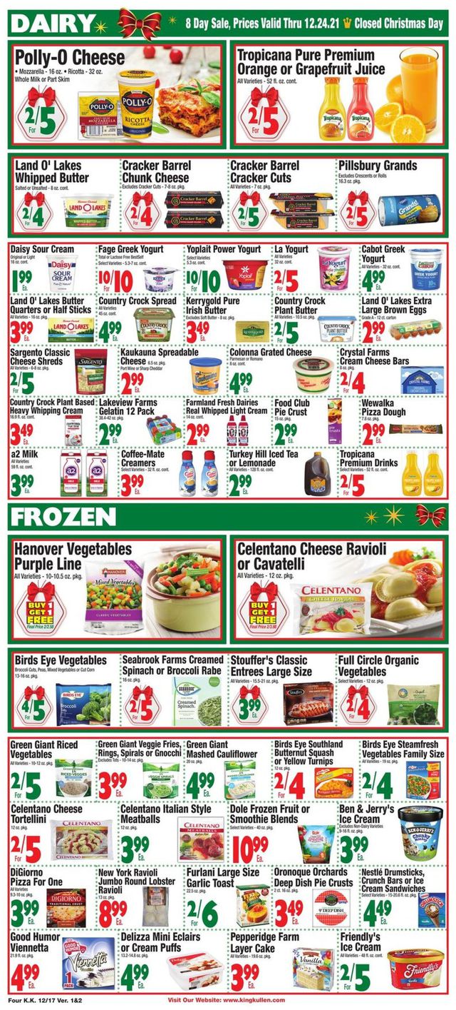 King Kullen Ad from 12/17/2021