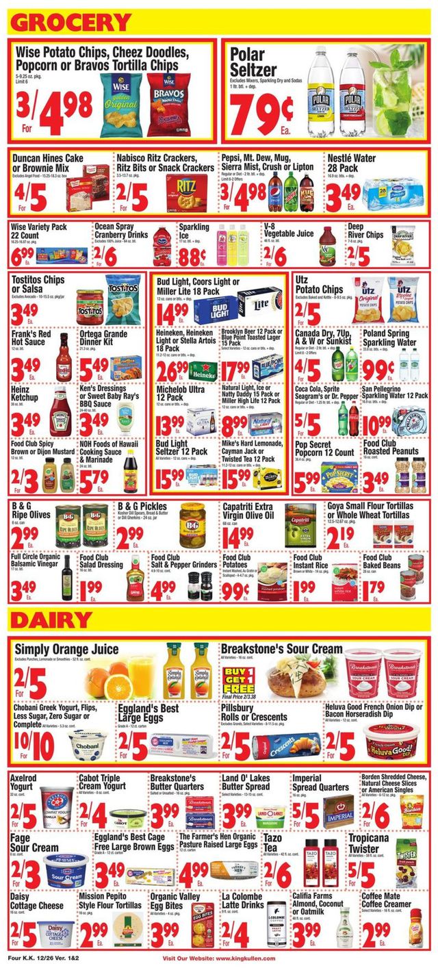 King Kullen Ad from 12/26/2021