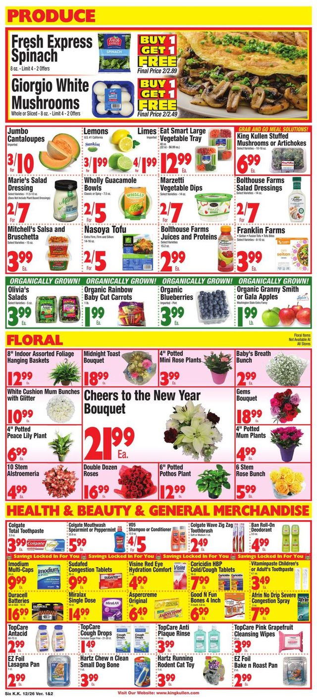 King Kullen Ad from 12/26/2021