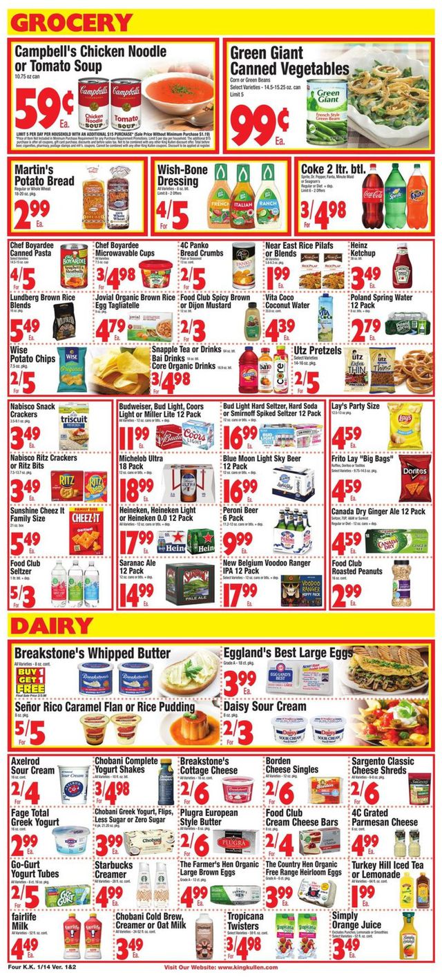 King Kullen Ad from 01/14/2022